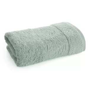 Ręcznik kąpielowy z bawełny 50x90 cm kolor miętowy z wytłaczanym roślinnym motywem ALBA Eurofirany