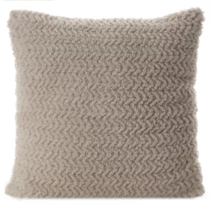 Poszewka na poduszkę 45x45 cm z miękkiej tkaniny z dodatkiem błyszczącej nici beżowa, kremowa LARIS Eurofirany