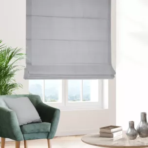 Roleta rzymska srebrna z miękkiej tkaniny welwetowej