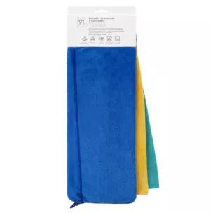 Komplet ściereczek 3 szt 40x40 cm z mikrofibry kolor turkusowy,granatowy 300g/m2 TIANA Design 91 Eurofirany