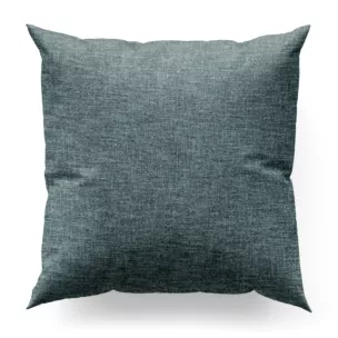 Poszewka na wymiar ciemnomiętowa tkanina o naturalnym charakterze z efektem melanżu