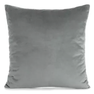 Poszewka na poduszkę 45x45 cm welwetowa o delikatnym połysku gładka grafitowa GAJA 1 Eurofirany