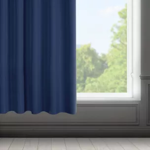 Zasłona granatowa z matowej gładkiej tkaniny 140x175 cm taśma RITA Eurofirany