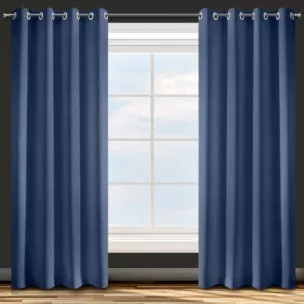 Zasłona granatowa gładka, matowa 140x250 cm przelotka ADORE Design 91 Eurofirany