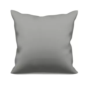 Poszewka szyta ciemnoszara z gładkiej tkaniny typu dimout