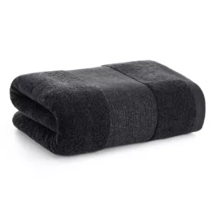 Ręcznik do rąk 30x50 cm bawełniany kolor czarny z ozdobną błyszczącą bordiurą 500 g/m2 ZOJA Eurofirany