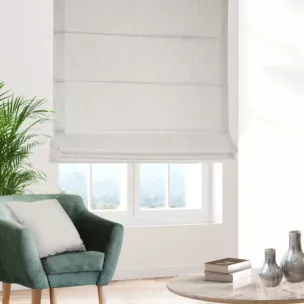 Roleta rzymska naturalna z tkaniny z dodatkiem lnu, z melanżowym splotem ekologiczna