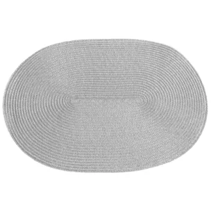 Podkładka owalna na stół srebrna 30 x 45 cm JUDY 2 pleciona