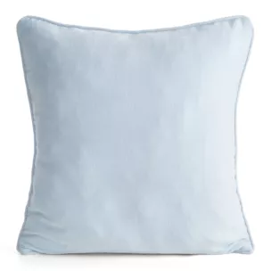 Poszewka na poduszkę 45x45 cm szenilowa błękitna z ozdobną lamówką - VANI Eurofirany
