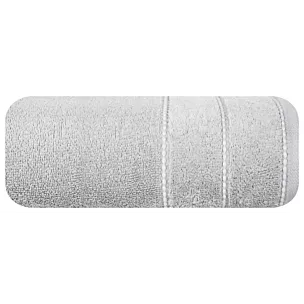 Ręcznik do rąk 30x50 cm bawełniany kolor stalowy z welwetową bordiurą 500 g/m2 MARI Eurofirany