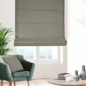 Roleta rzymska stalowa z tkaniny o naturalnym splocie w stylu eko