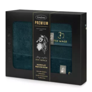 Zestaw ręczników bawełnianych 3 szt kolor ciemnozielony 550 g/m2 GAJA Eva Minge Eurofirany