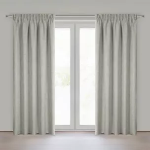 Zasłona ciemnobeżowa w stylu eko 140x270 cm taśma JULA2 Eurofirany