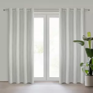 Zasłona platynowa z szenilowej tkaniny o strukturalnym splocie 140x250 cm przelotka - VANI Eurofirany