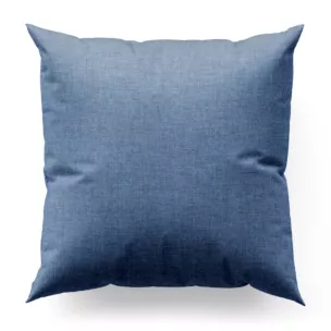 Poszewka szyta LOVELY ciemnoniebieska z widocznym ozdobnym splotem, o naturalnym charakterze