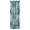 Zasłona turkusowa z efektem błyszczącej przecierki z welwetu 140x250 cm przelotka MALIA Eurofirany