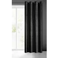 Zasłona czarna z wytłaczanego welwetu 140x250 cm przelotka JULIA Eurofirany
