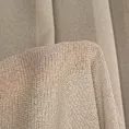Firana szyta na przelotkach beżowa z drobnej siateczki, wykończona obciążnikiem