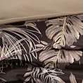 Pościel 140x200 cm z mikrofibry kolor ciemnobrązowy, beżowy z nadrukiem egzotycznych liści RODOS Design 91 Eurofirany