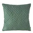 Poszewka na poduszkę 40x40 cm z geometrycznym wzorem wytłaczanym techniką hot press ciemnozielona ALARA DESIGN 92 Eurofirany