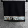 Ręcznik kąpielowy 50X90 cm bawełniany kolor czarny z designerską bordiurą 500 g/m2 EVA 17 Eva Minge Eurofirany
