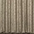 Zasłona szyta na taśmie fala beżowo złocista z tkaniny welwetowej ze złotym marmurkowym nadrukiem