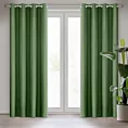 Zasłona ciemnozielona z matowej gładkiej tkaniny 140x250 cm przelotka RITA Eurofirany