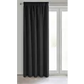 Zasłona czarna z gładkiej tkaniny zaciemniającej typu blackout 135x270 taśma PARISA Design 91 Eurofirany
