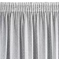 Firana biała z srebrnym nadrukiem drobnych kwadracików 140x270 cm taśma SIBEL Eurofirany