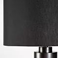 Lampa stołowa do pokoju czarna CLARA o prostej szklanej podstawie Eurofirany