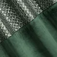 Zasłona ciemnozielono, srebrna z lśniącego welwetu z aplikacja z cekinów 140x250 cm przelotka MARGOT Eurofirany