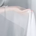 Firana szyta na flexach biała z delikatnej elaganckiej tkaniny, wykończonej obciążnikiem