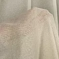 Firana szyta na przelotkach ciemnokremowa z drobnej siateczki, wykończona obciążnikiem