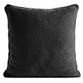 Poszewka na poduszkę 45x45 cm czarna z szenilowej tkaniny - VANI Eurofirany