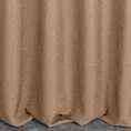 Zasłona szyta na taśmie fala jasnobrązowa z tkaniny o naturalnym splocie w stylu eko