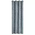 Zasłona ciemnoszaro, grafitowa z marmurkowym wzorem, welwetowa 140x250 cm przelotka WERA Eurofirany