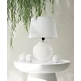 Lampa dekoracyjna ceramiczna COLINS z abażurem z tkaniny typu bukla Eurofirany