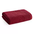 Ręcznik kąpielowy 70x140 cm bawełniany kolor bordowy zdobiony błyszczącą bordiurą 500 g/m2 LARI Eurofirany