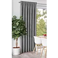 Zasłona szara z tkaniny welurowej 420x260 cm taśma - Dora Eurofirany