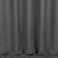 Zasłona szyta na taśmie fala grafitowa z miękkiej, matowej tkaniny w drobny geometryczny wzór