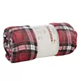 Koc  150x200 cm czerwono, złoty w kratkę BLISS Eurofirany