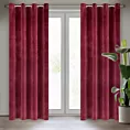 Zasłona bordowa z ekskluzywnego matowego welwetu 140x250 cm przelotka RIA Diva Line Eurofirany