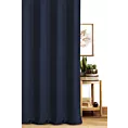 Zasłona szyta na taśmie 8 cm granatowa z miękkiej tkaniny o welurowej strukturze