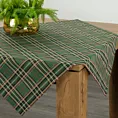 Obrus na stół ciemnozielony 85x85 cm gobelinowy LOOK świąteczny w kratę