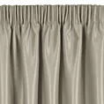 Zasłona ciemnobeżowa przeplatana błyszczącą nicią zaciemniająca 140x270 taśma SELINA Eurofirany