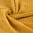 Ręcznik kąpielowy 50x90 cm bawełniany kolor miodowy z ozdobną bordiurą w paseczki 500 g/m2 ADORE Eurofirany
