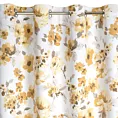 Zasłona biało, beżowa w kwiaty, zaciemniająca 140x250 cm przelotka CAREN Eurofirany
