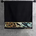 Ręcznik kąpielowy 50X90 cm bawełniany kolor czarny z designerską bordiurą 500 g/m2 EVA 15 Eva Minge Eurofirany