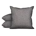 Poszewka szyta stalowo szara z miękkiej tkaniny z efektem melanżu