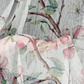 Tkanina firanowa matowa etamina z nadrukiem kwitnących gałązek jabłoni,Eurofirany